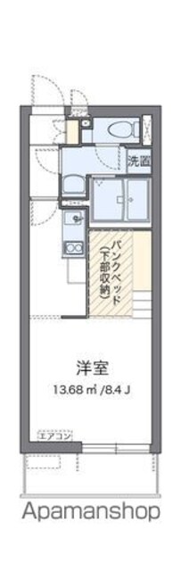 ミランダシュエット[1R/26.08m2]の間取図