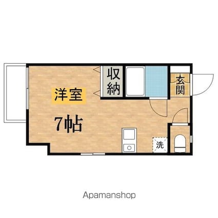 ウインドスペイス[1R/22.58m2]の間取図