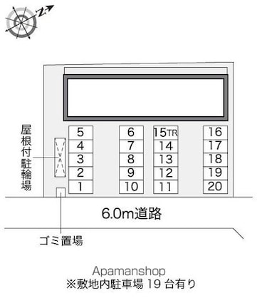 レオパレスハーヴェスト湖北[1K/26.08m2]の配置図