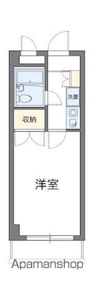 レオパレスＲＸコスモＭ[1K/21.37m2]の間取図