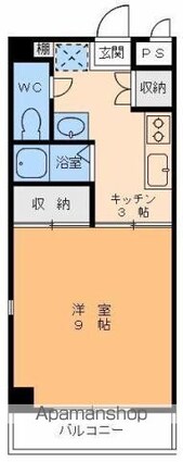 エンブレム山越[1K/26m2]の間取図