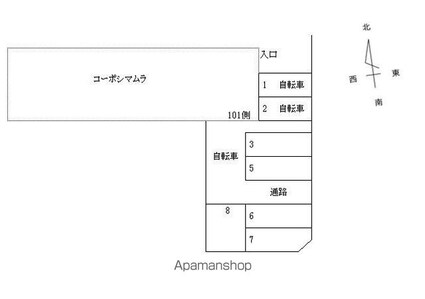 和歌山県和歌山市吹屋町２丁目[1K/21m2]の配置図