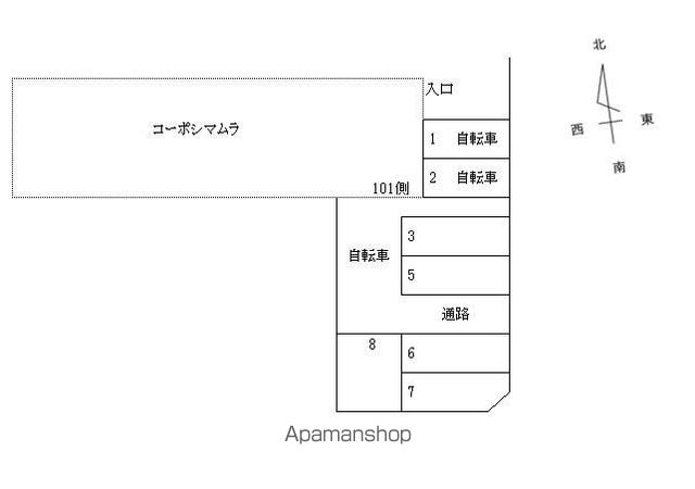和歌山県和歌山市吹屋町２丁目[1K/21m2]の配置図