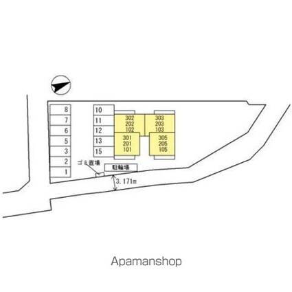 和歌山県和歌山市出島[1R/32.8m2]の配置図