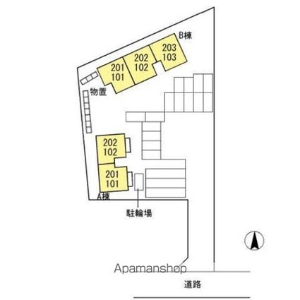 セジュール・レヴァン　Ｂ[3LDK/62.85m2]の配置図