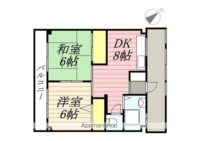 【福岡市博多区住吉のマンションの間取り】