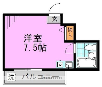 東京都杉並区和田３丁目[1R/16.03m2]の間取図