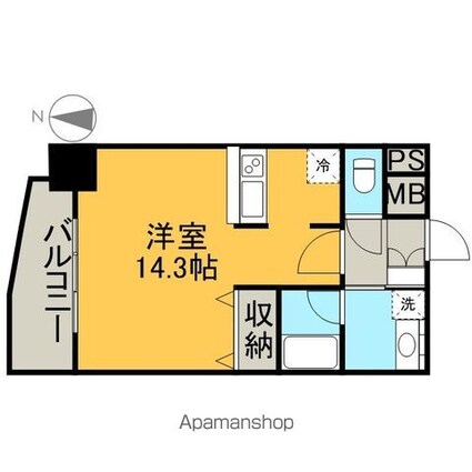 プレサンス泉アーバンゲート[1K/34.92m2]の間取図