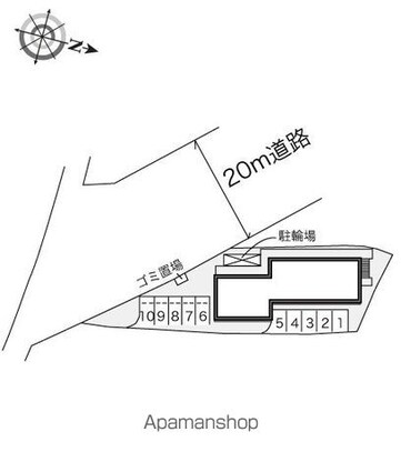 レオパレススワンコート・Ⅰ[1K/23.18m2]の配置図