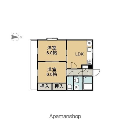 長野県長野市大字稲葉南俣[2DK/50.6m2]の間取図