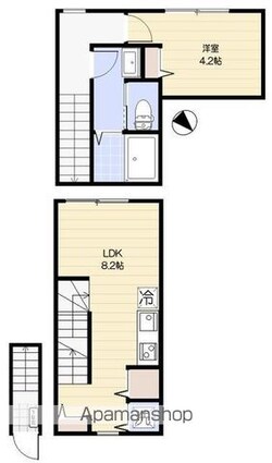 三茶レジデンス[1LDK/39.73m2]の間取図