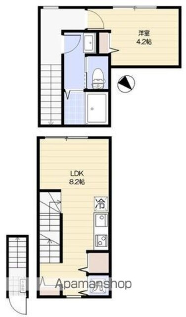 三茶レジデンス[1LDK/39.73m2]の間取図