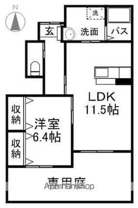 長野県長野市豊野町豊野[1LDK/46.97m2]の間取図