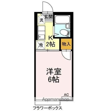どみいるみずの[1K/17.55m2]の間取図
