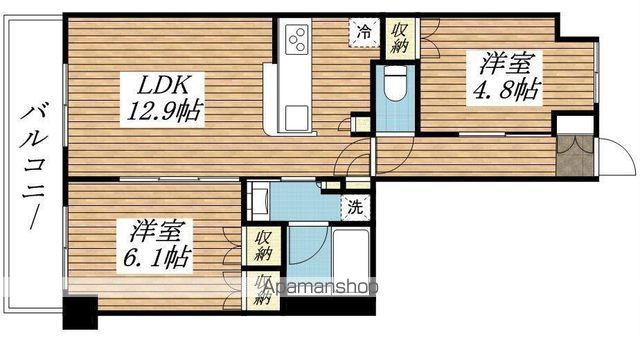 府中市晴見町のマンションの間取り