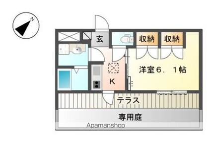 メゾン・ド・ファミーユ[1K/24.84m2]の間取図