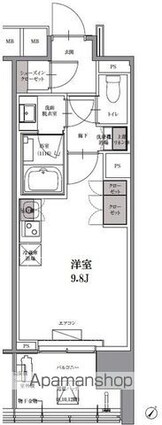 ＳＫナインティ門前仲町[1R/26.8m2]の間取図