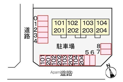 サンパティ２[2LDK/60.19m2]の配置図