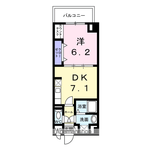 【府中市白糸台のマンションの間取り】