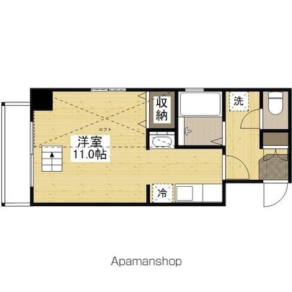 グランマーレ１８[1R/27.4m2]の間取図