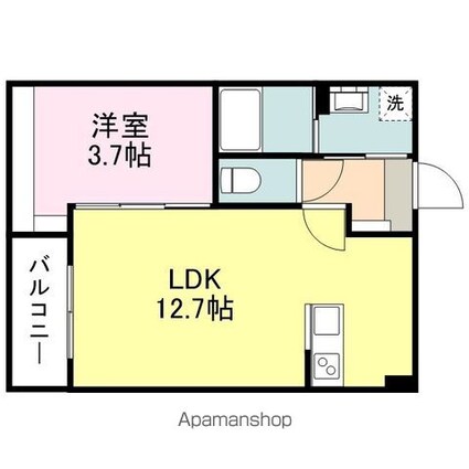 Ｌｉｅｎ南本庄[1LDK/40.75m2]の間取図