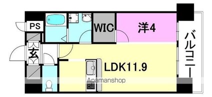 Ａｓｈｉｈａｒａ　ｂｕｉｌｄｉｎｇ[1LDK/40.67m2]の間取図