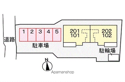 エル・クレール　Ⅰ[1LDK/36.41m2]の配置図