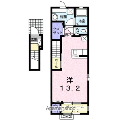 エテルナ　Ａ[1R/40.74m2]の間取図