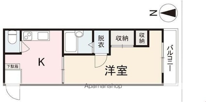 江郷第一ビル[1DK/35m2]の間取図