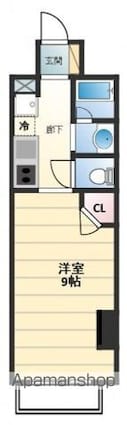 アーバングレース広島[1K/27.27m2]の間取図