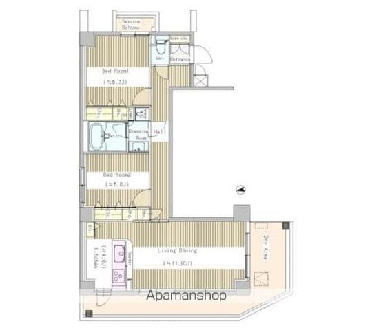 中野区東中野のマンションの間取り