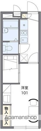 レオパレスエクセレント[1K/22.35m2]の間取図