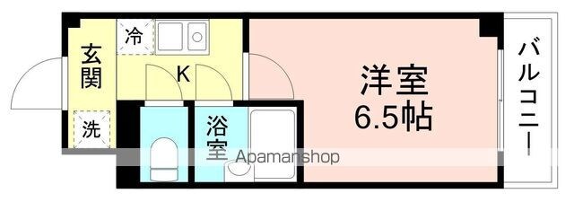 和歌山ドリームビル[1K/19.32m2]の間取図