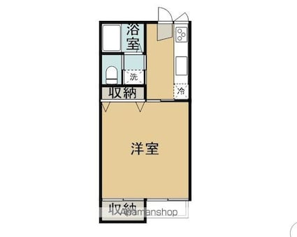 フロイデンハイムⅢ[1K/29.6m2]の間取図