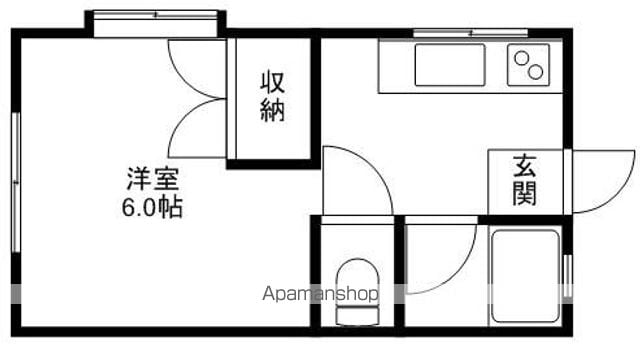 【武蔵野市西久保のアパートの間取り】