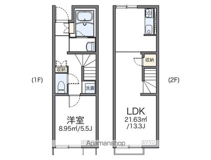 レオネクストサンタ[1LDK/46.94m2]の間取図