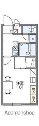 レオパレスアーク[1K/23.18m2]の間取図