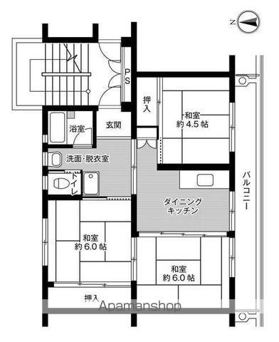 ビレッジハウス勿来1号棟の間取り写真