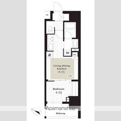 シティインデックス神田[1LDK/32.09m2]の間取図