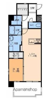 ＡＮＮＥＸ道後湯築[1LDK/44.3m2]の間取図