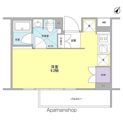 スタイリオ中延ⅡＷＥＳＴ[1R/23.9m2]の間取図