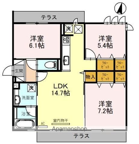 くおん嵯峨 西棟の間取り写真