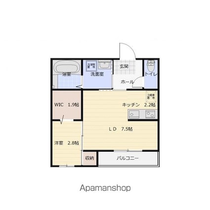 葉山ハイツ[1LDK/36.08m2]の間取図