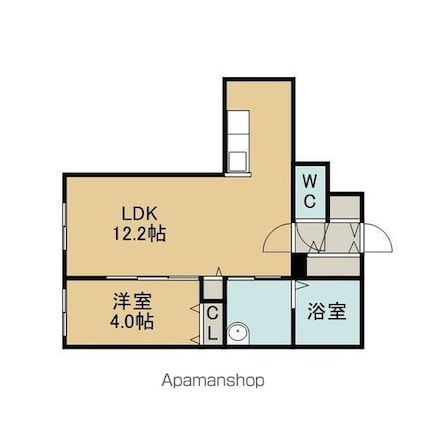 ＴＨＥ　ＲＩＴＺ－ＣＡＲＬＴＯＮ（ザ・リッツカールトン）[1LDK/40.39m2]の間取図