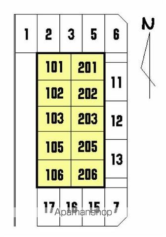 香川県高松市高松町[1K/26.5m2]の配置図