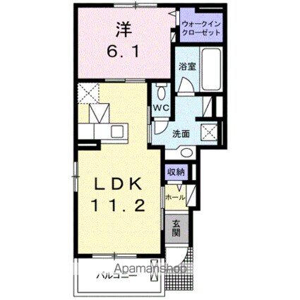 セイバリー・パークⅢ[1LDK/44.18m2]の間取図