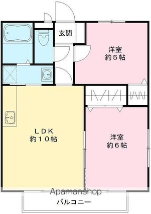 エスペランス[2LDK/47.54m2]の間取図
