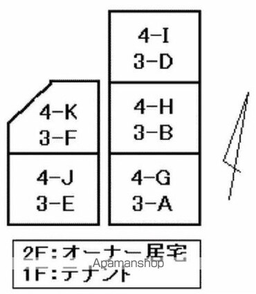 香川県高松市中野町[1K/20.7m2]の配置図