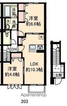 クレール[2LDK/55.71m2]の間取図