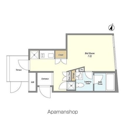 ＫＤＸレジデンス下馬[1R/27.36m2]の間取図